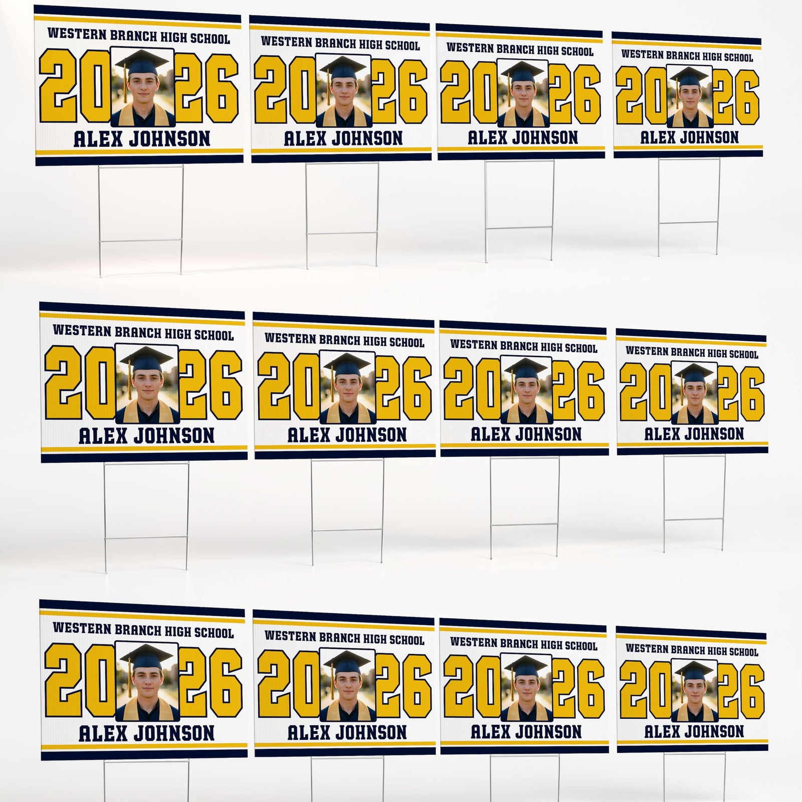 Varsity Senior Yard Sign – Custom Bundle (Class of 2026)