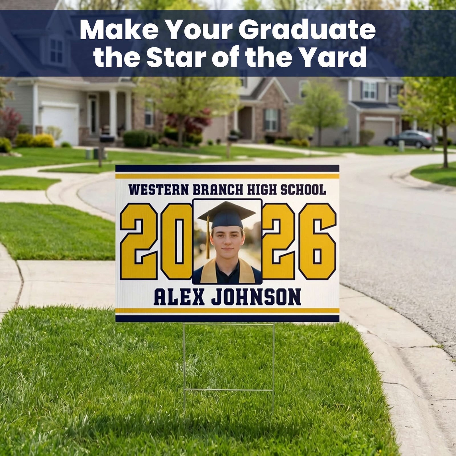 Varsity Senior Yard Sign – Custom Bundle (Class of 2026)